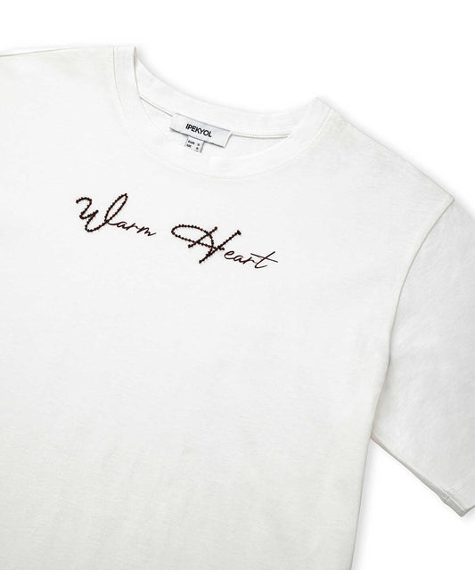 Embroidered Slogan T-Shirt