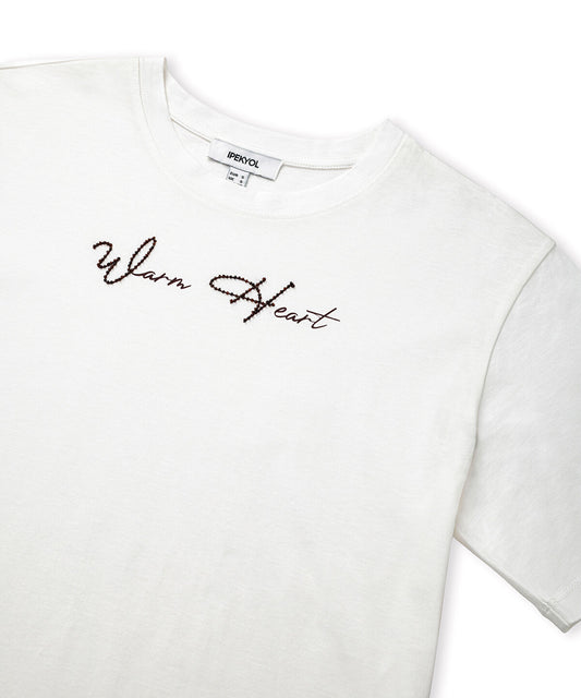 Embroidered Slogan T-Shirt
