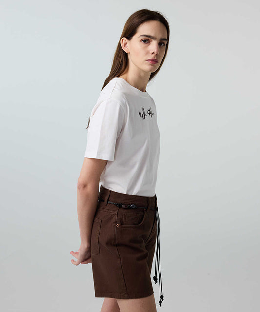 Embroidered Slogan T-Shirt
