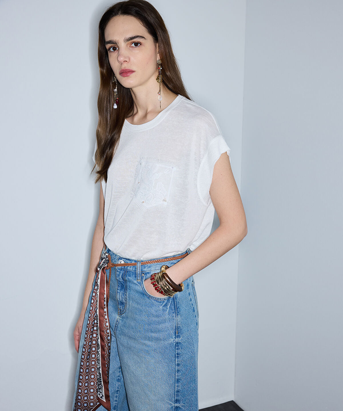 Zoomed Crochet Pocket T-Shirt