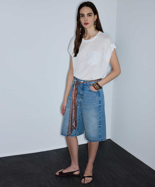 Crochet Pocket T-Shirt