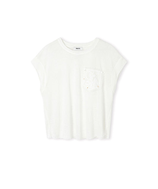 Crochet Pocket T-Shirt