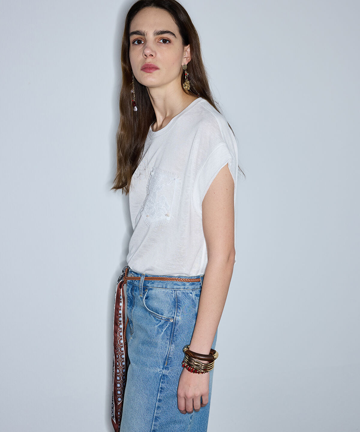 Zoomed Crochet Pocket T-Shirt