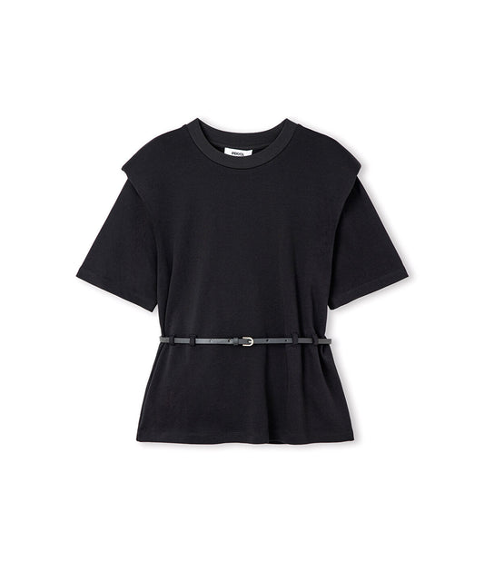 Belted Crew Neck T-Shirt