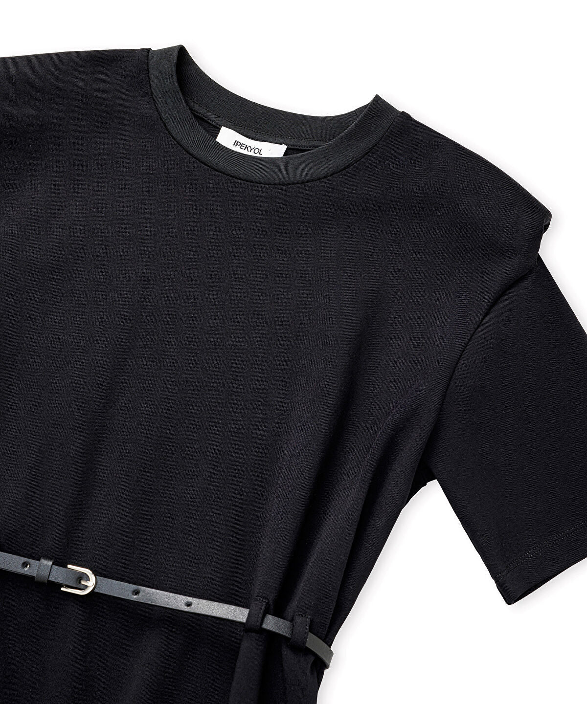 Belted Crew Neck T-Shirt