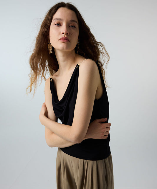 T-Shirt with Chain Accents