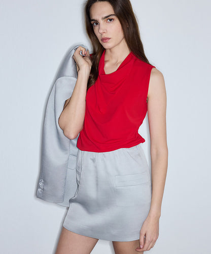 Draped Neck T-Shirt