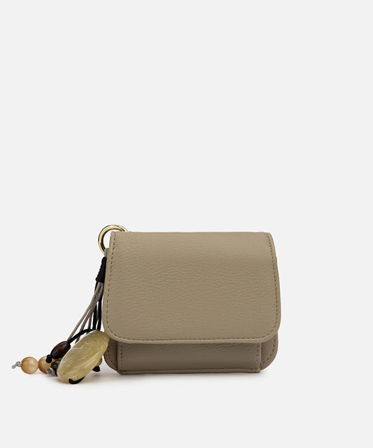 Beaded Accent Flap Wallet