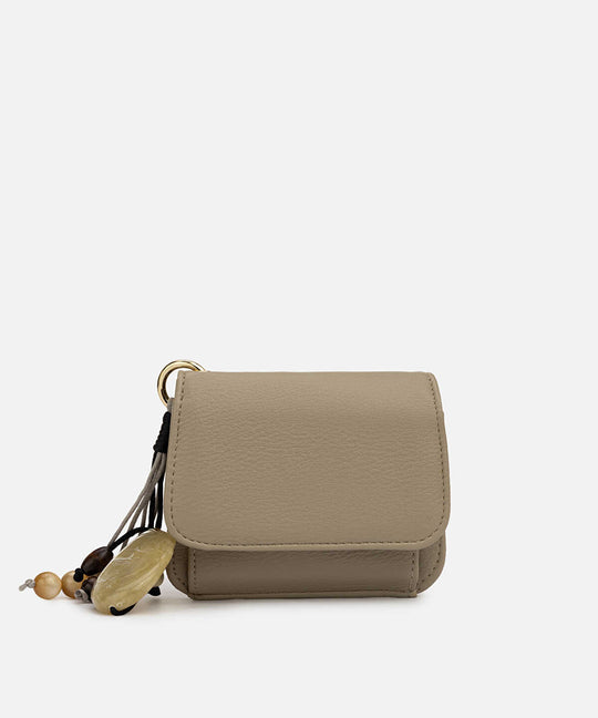 Beaded Accent Flap Wallet