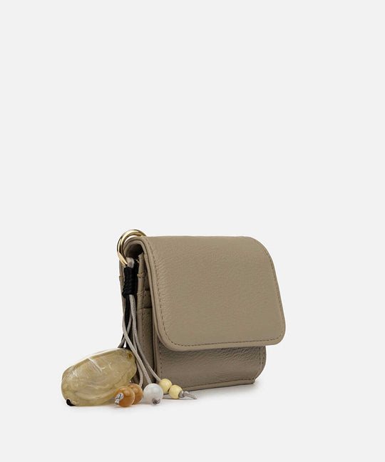 Beaded Accent Flap Wallet