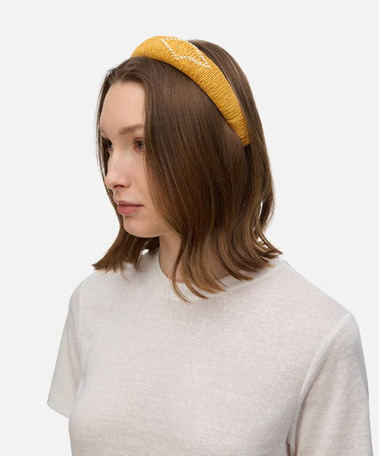 Contrast Stitch Raffia Headband