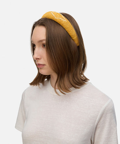 Contrast Stitch Raffia Headband
