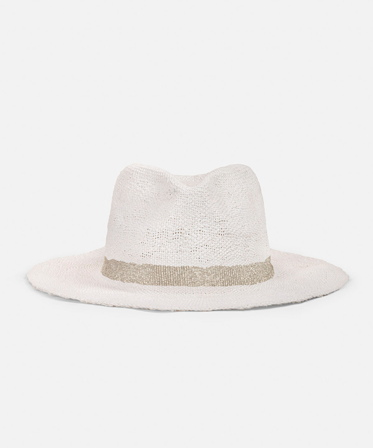 Stripe Printed Straw Effect Hat