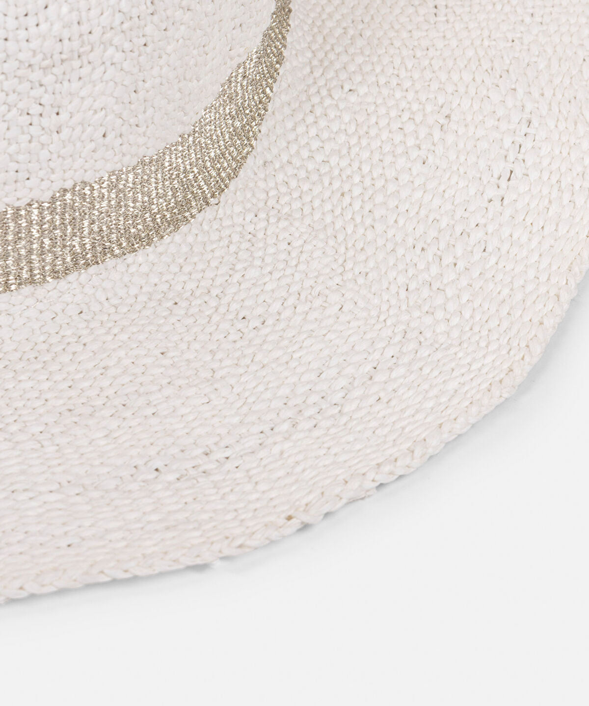 Zoomed Stripe Printed Straw Effect Hat