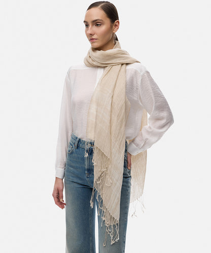 Fringed Linen Scarf