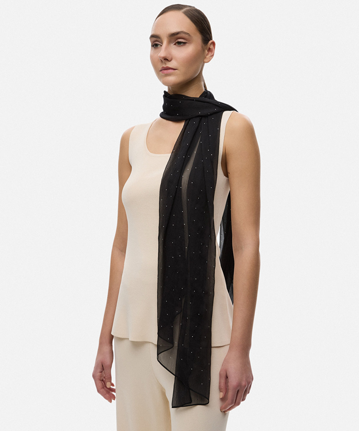 Zoomed Rhinestone EmbellishedScarf