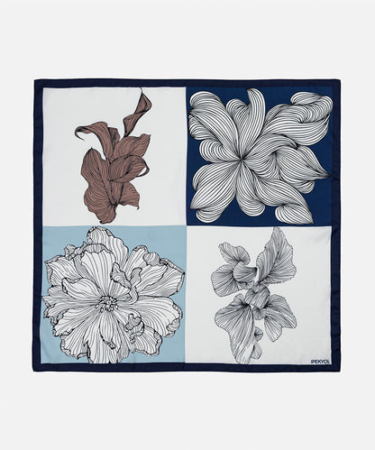 Printed Color-Block Scarf