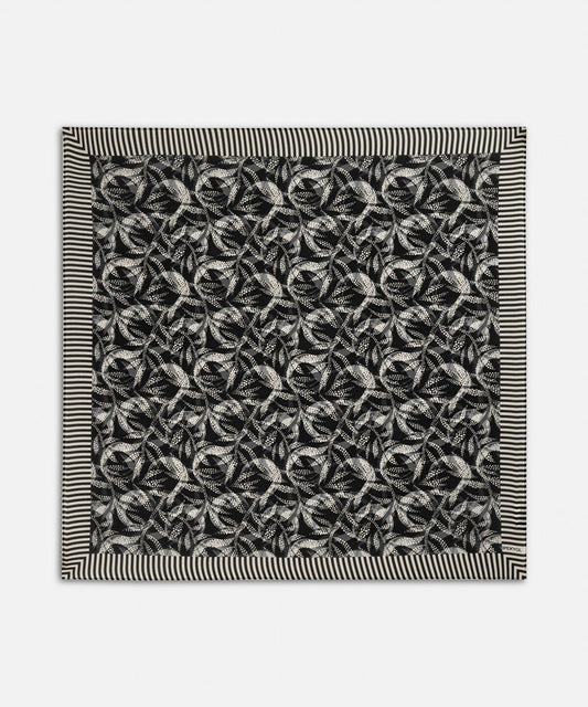 Printed Silk Blend Scarf