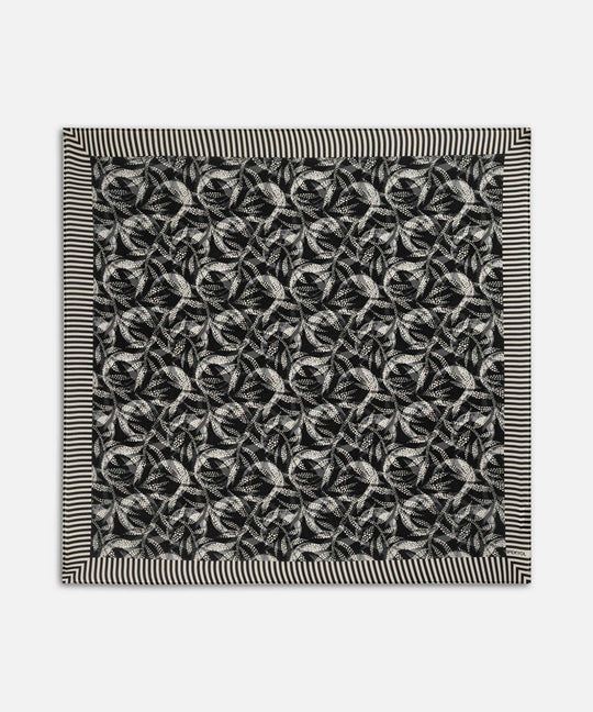 Printed Silk Blend Scarf