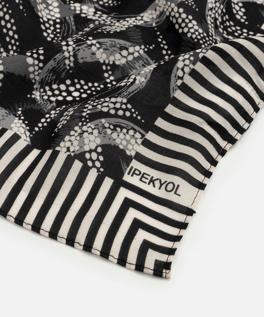 Printed Silk Blend Scarf