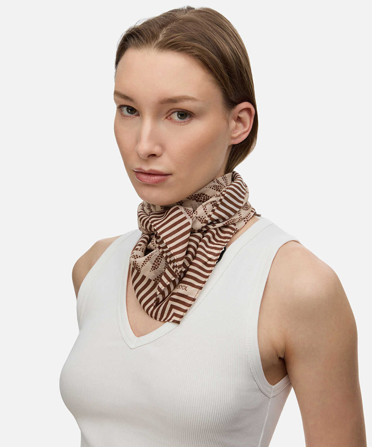 Zoomed Silk Blend Printed Scarf
