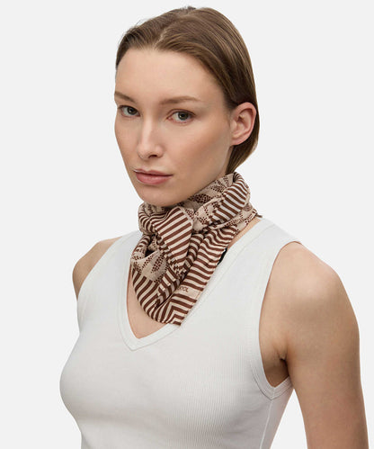 Silk Blend Printed Scarf