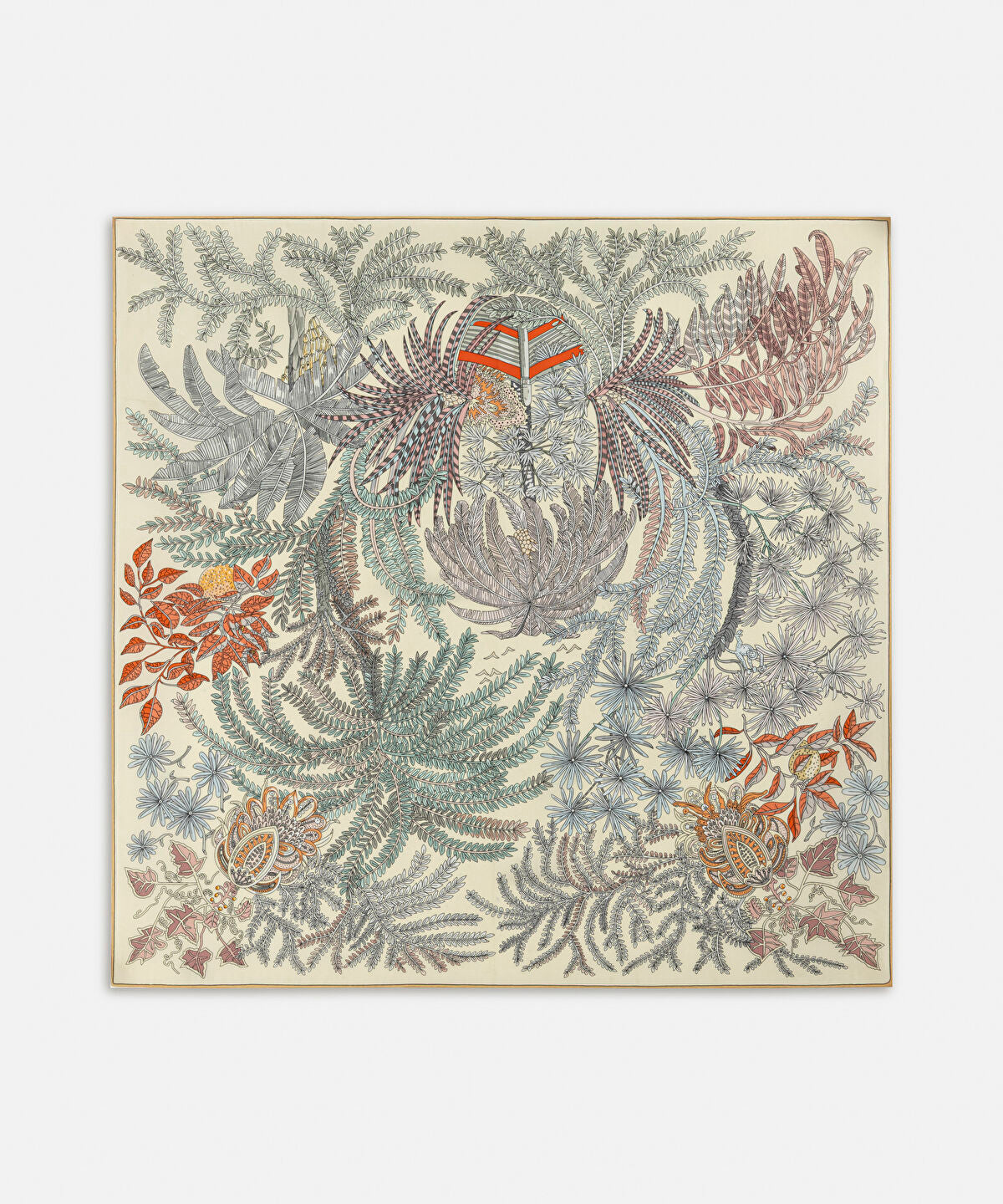 Floral Print Silk Scarf