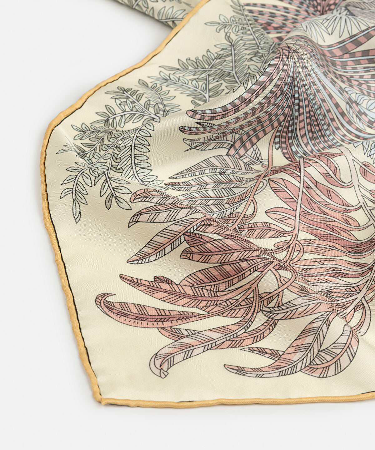 Zoomed Floral Print Silk Scarf