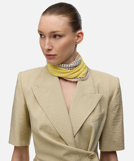 Pleated Polka Dot Scarf