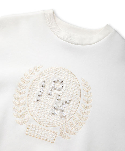 Embellished Scuba Sweatshirt