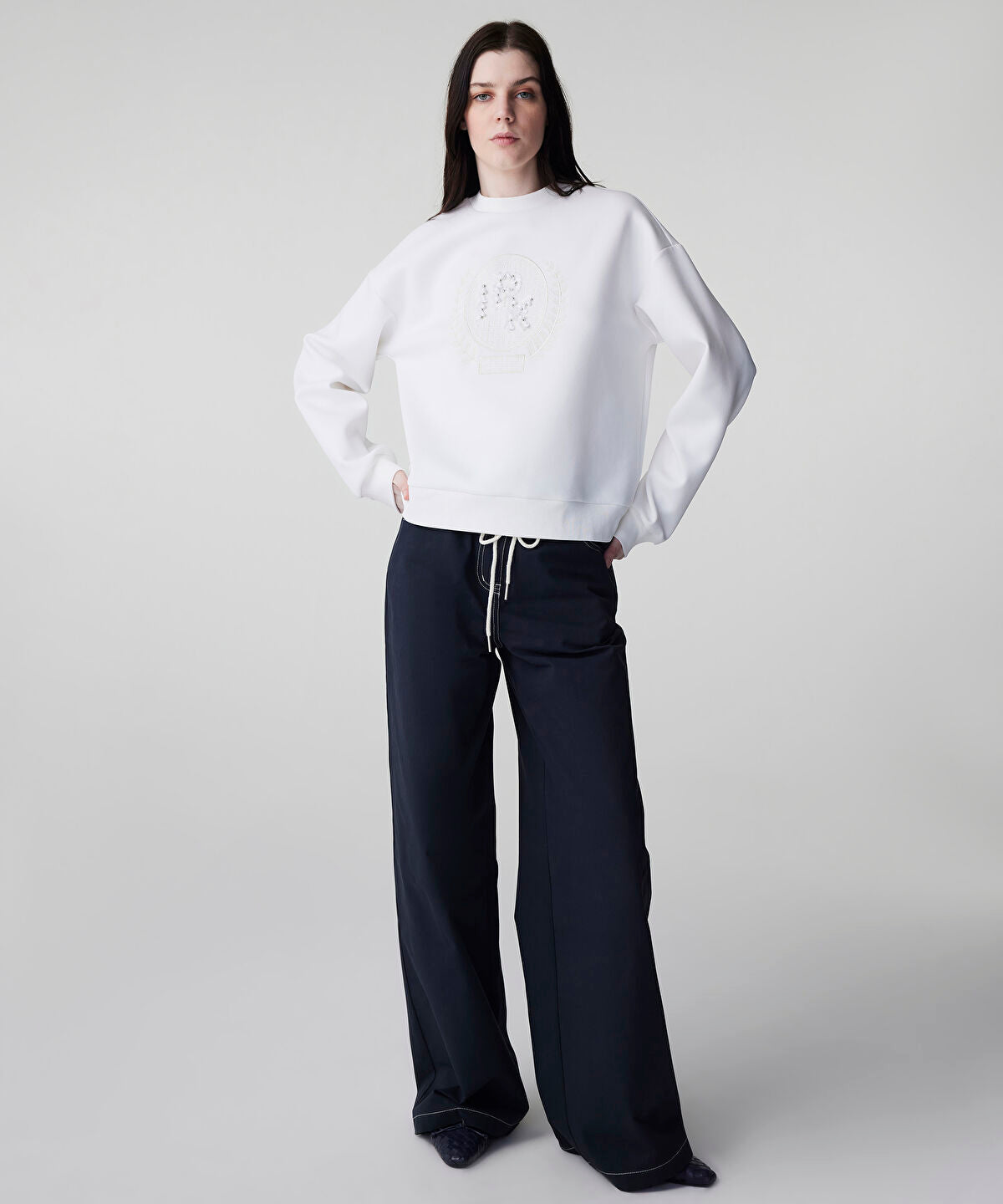 Embellished Scuba Sweatshirt