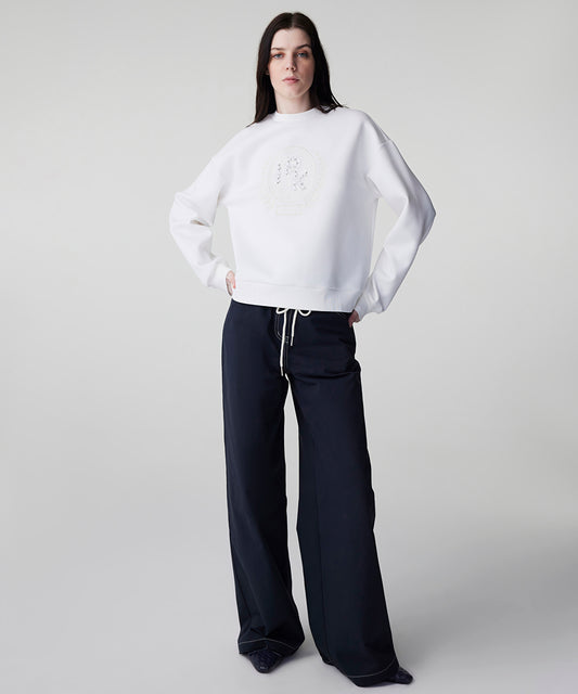 Embellished Scuba Sweatshirt