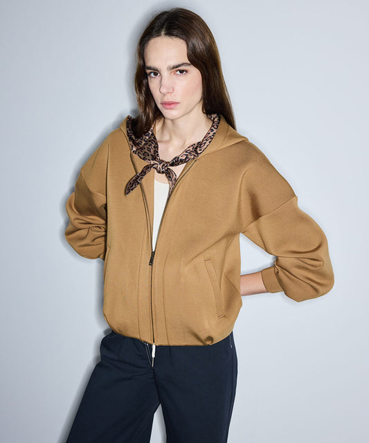 Leopard Scarf Detail Sweatshirt