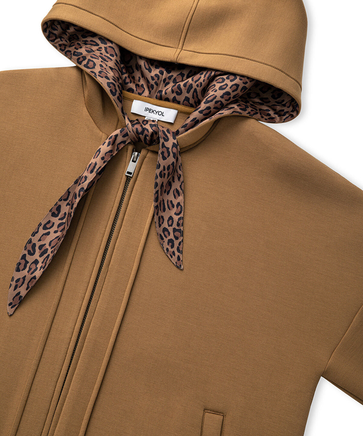 Leopard Scarf Detail Sweatshirt