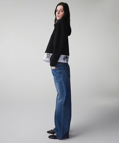 Layered-Effect Color-Block Sweatshirt
