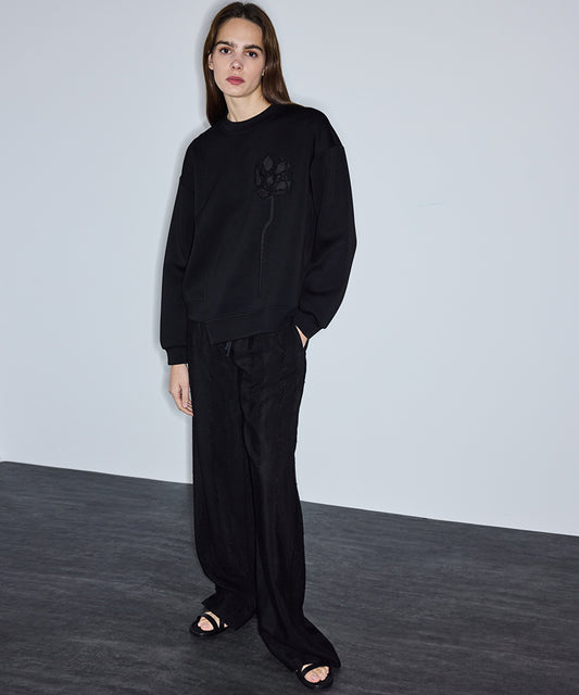 Floral Applique Sweatshirt