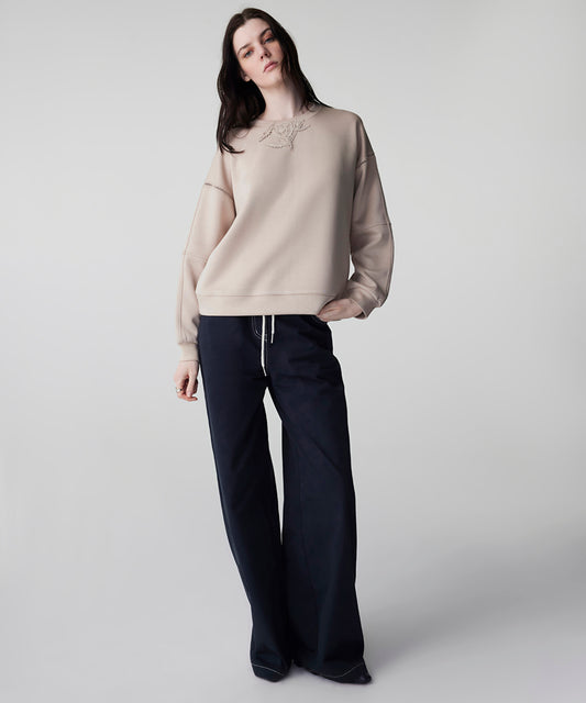 Floral Applique Sweatshirt