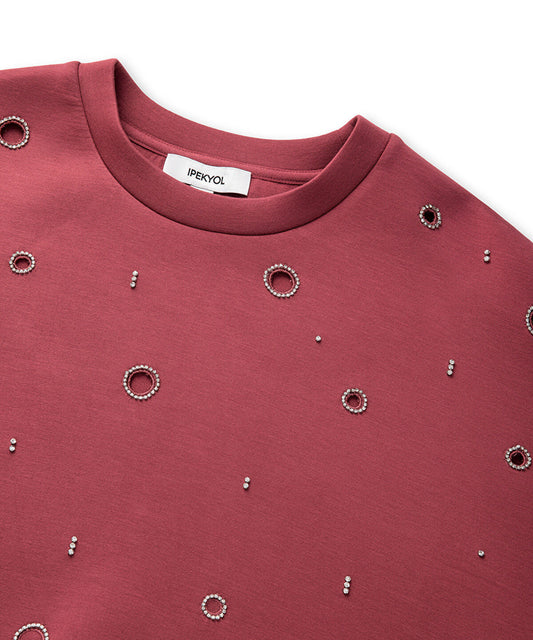 Embellished Cutout Sweatshirt