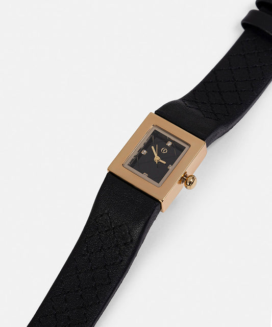 Leather-Effect Strap Watch