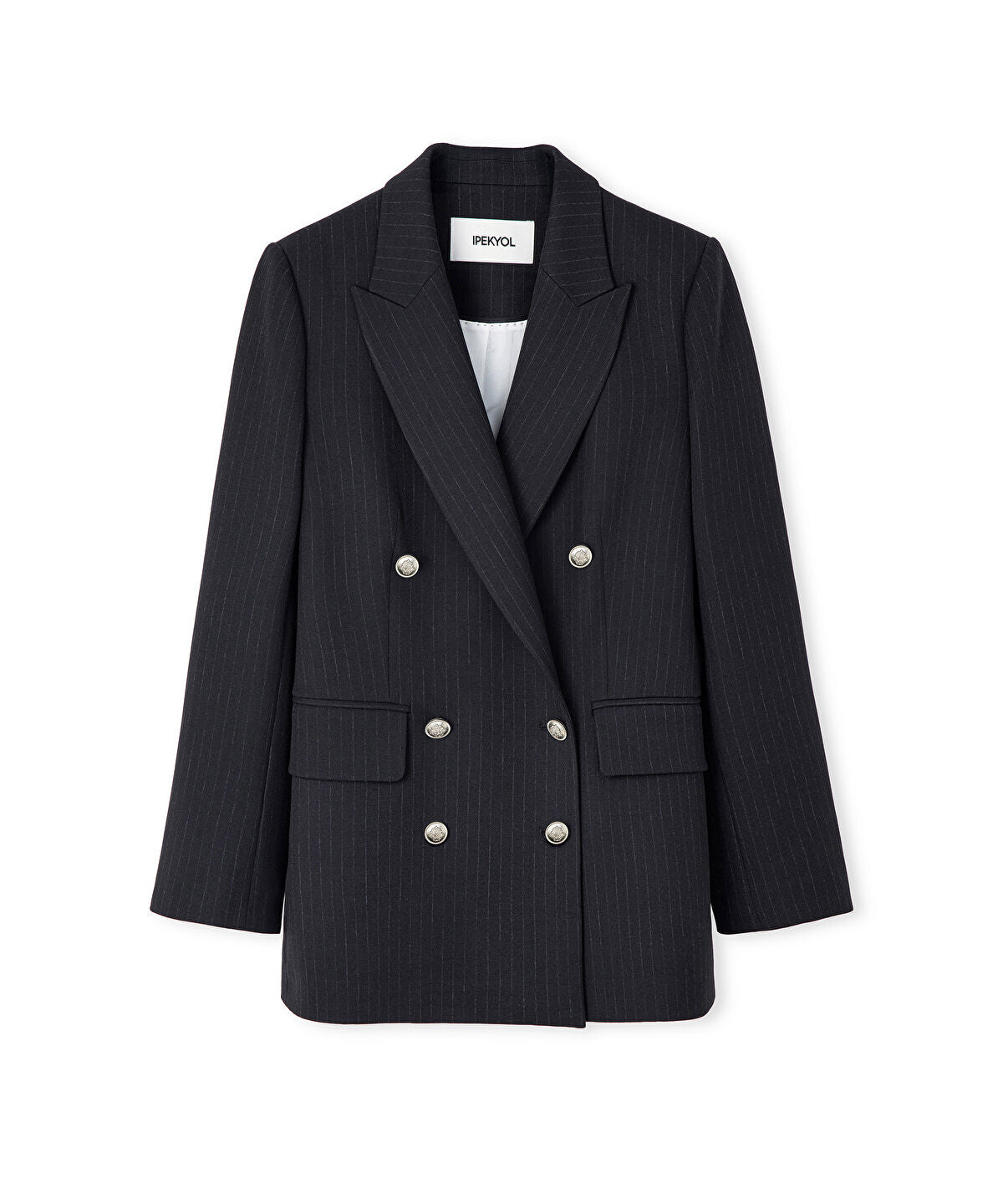 Striped Double-Breasted Blazer