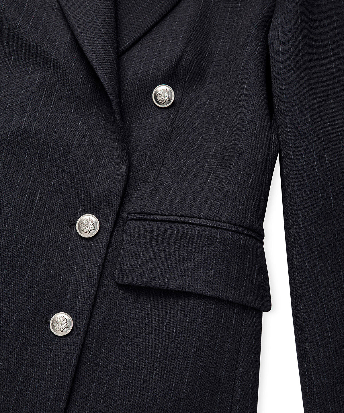 Striped Double-Breasted Blazer