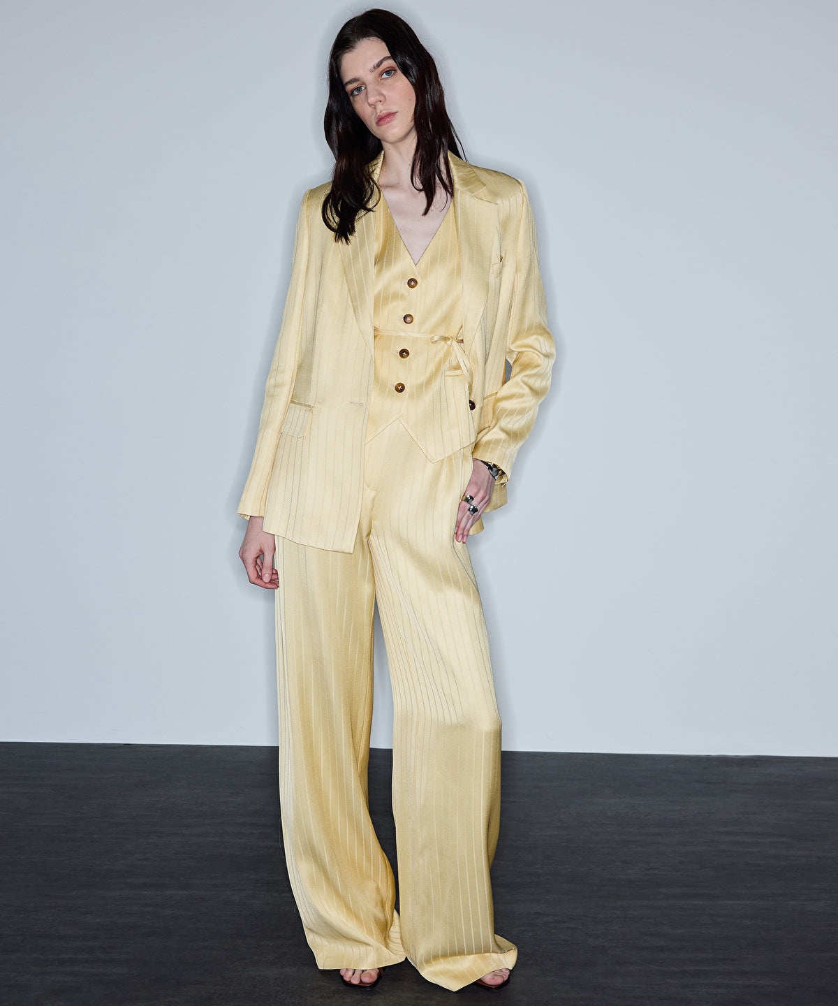 Zoomed Striped Jacquard Blazer