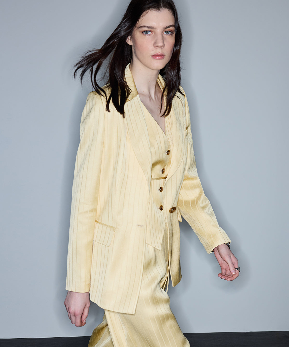 Zoomed Striped Jacquard Blazer