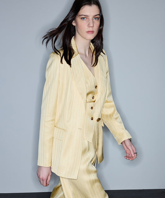 Striped Jacquard Blazer