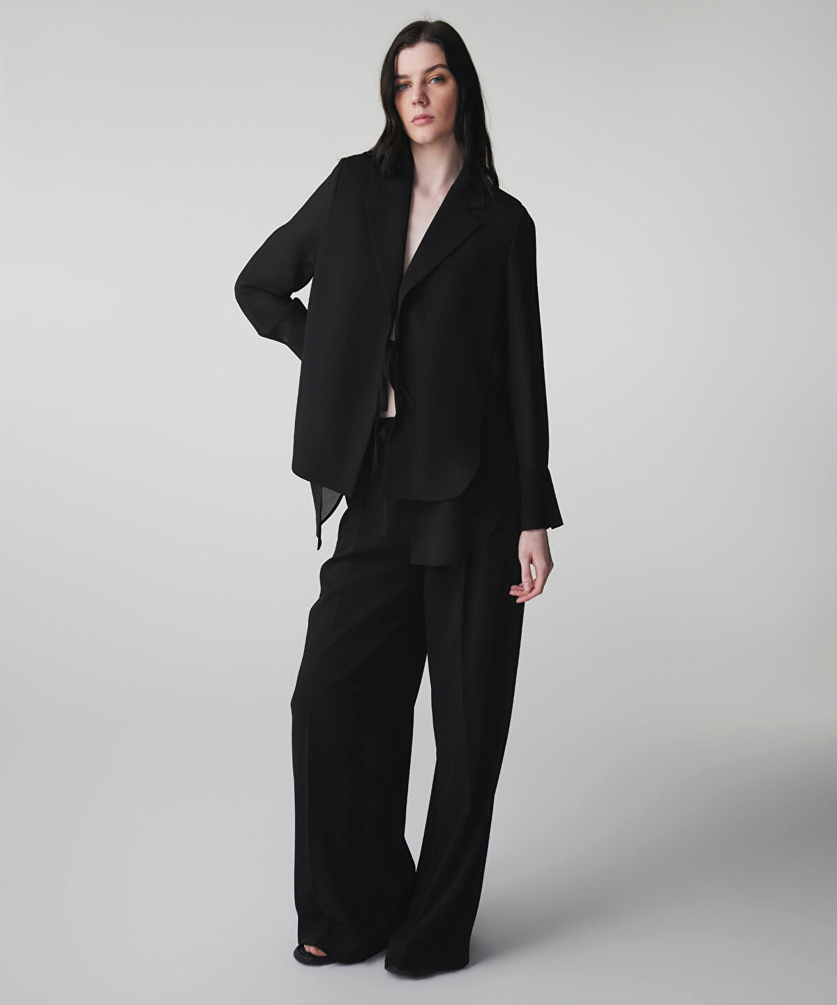 Zoomed Mixed Media Blazer