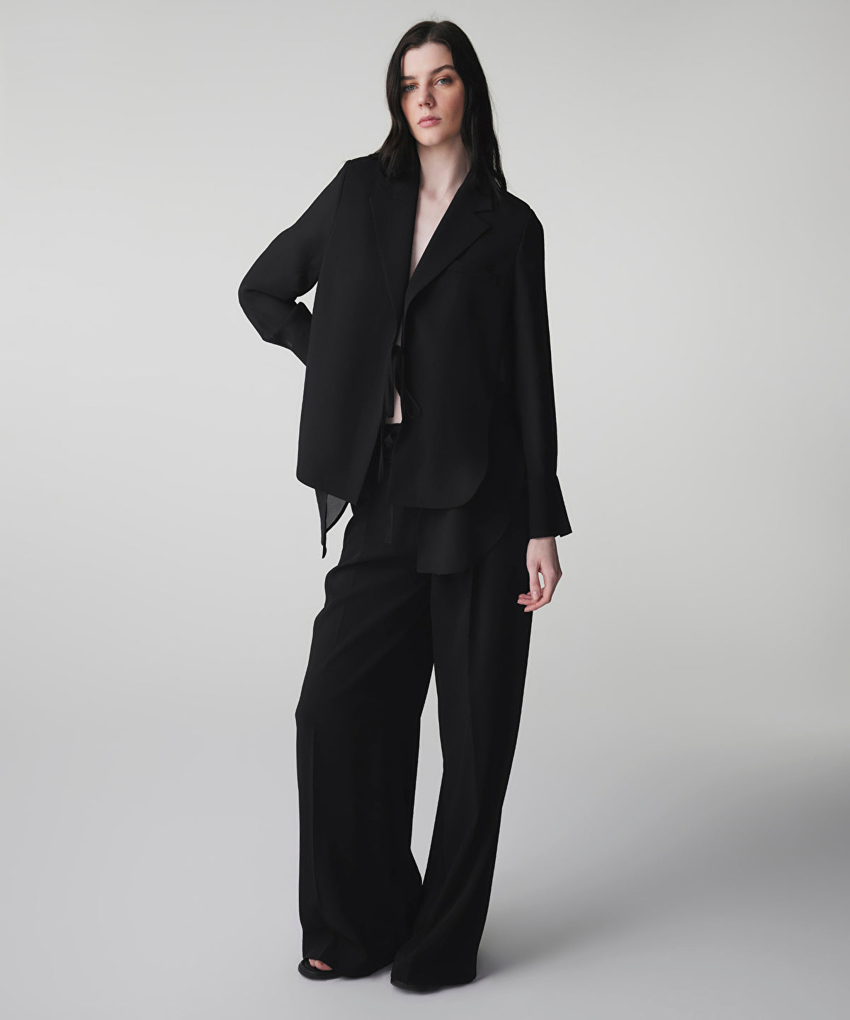 Zoomed Mixed Media Blazer