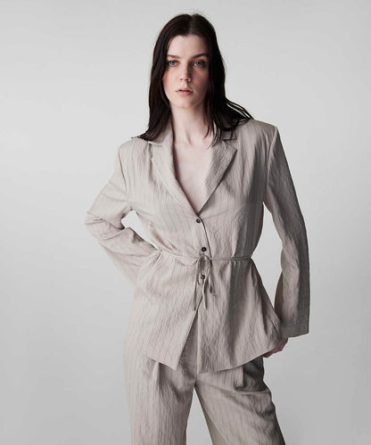 Striped Jacquard Blazer