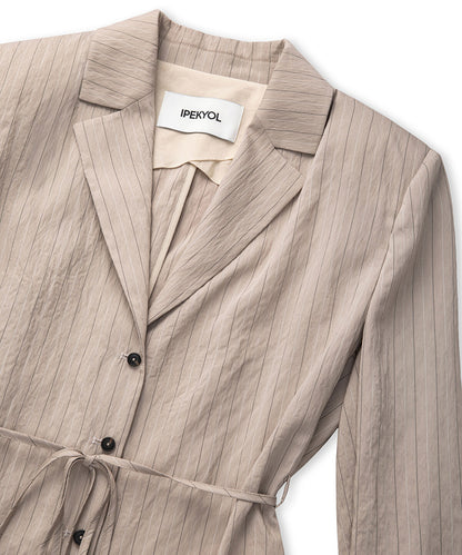 Striped Jacquard Blazer