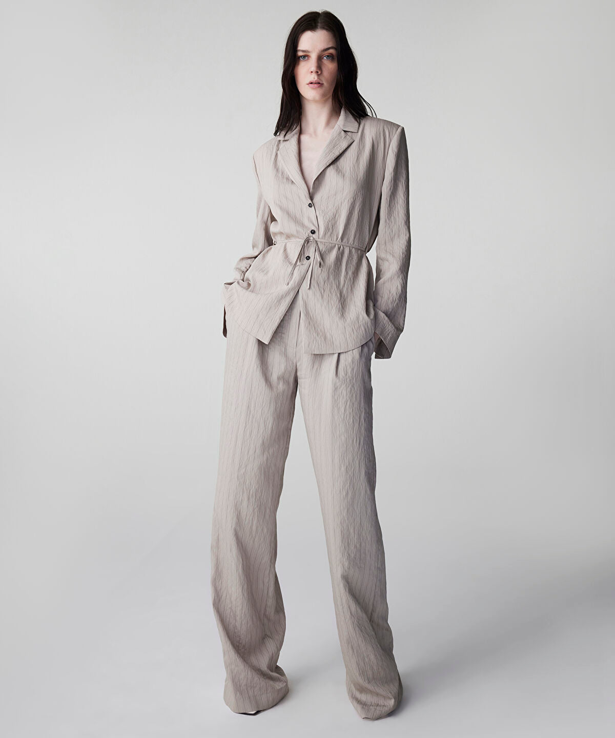 Striped Jacquard Blazer