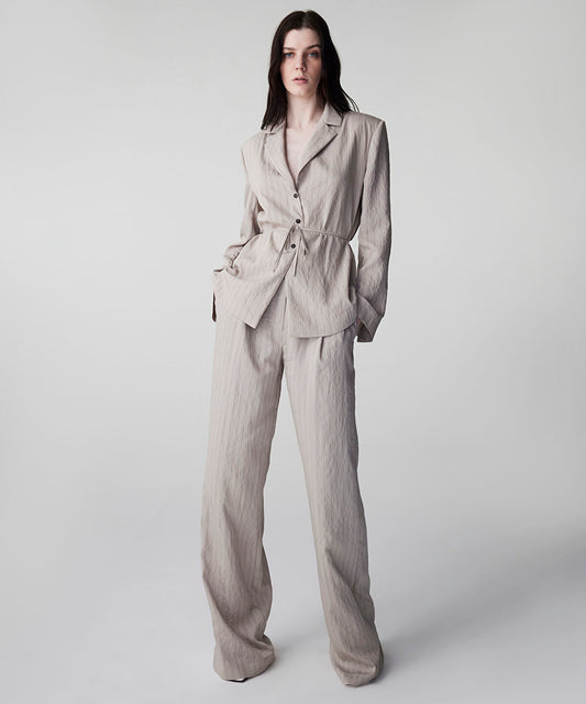 Striped Jacquard Blazer